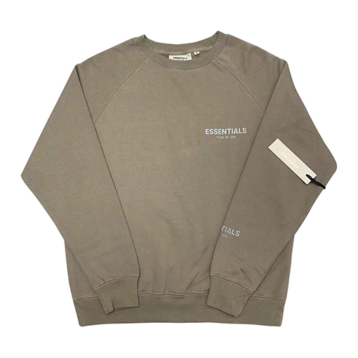 フィアオブゴッド エッセンシャルズ 胸元小さなロゴ3Mロゴ 裏起毛 スウェットTシャツ
