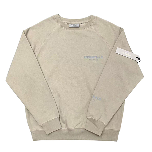 フィアオブゴッド エッセンシャルズ 胸元小さなロゴ3Mロゴ 裏起毛 スウェットTシャツ