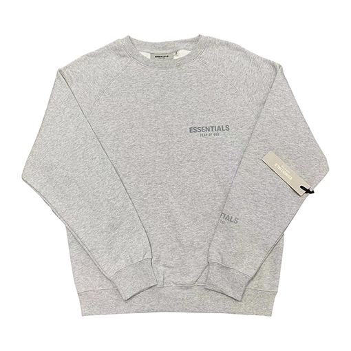 フィアオブゴッド エッセンシャルズ 胸元小さなロゴ3Mロゴ 裏起毛 スウェットTシャツ