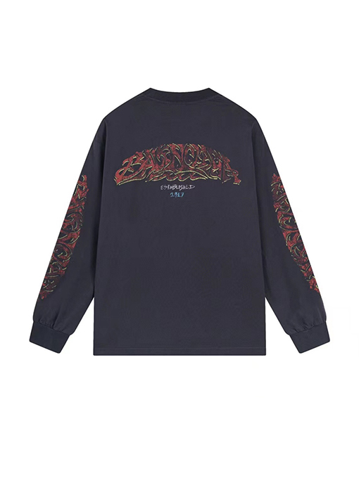 バレンシアガ プリント長袖Tシャツ ロンT