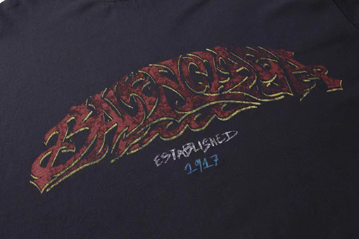 バレンシアガ プリント長袖Tシャツ ロンT