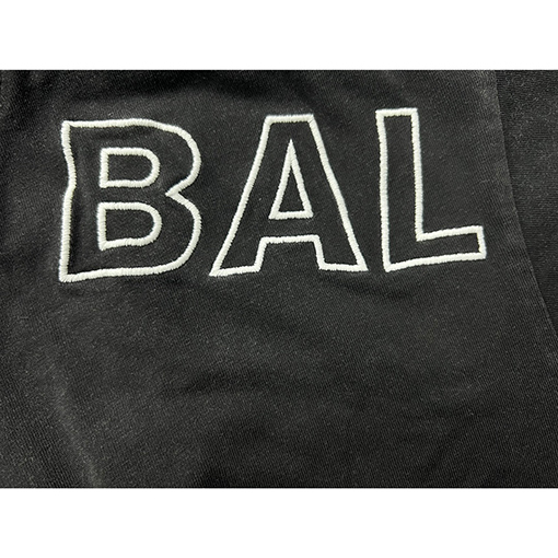 バレンシアガ サイドスリーブロゴ刺繍ロングスリーブ  長袖Tシャツ ロンT