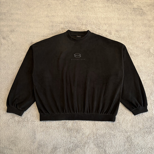 バレンシアガ 刺繍フリース スウェットTシャツ