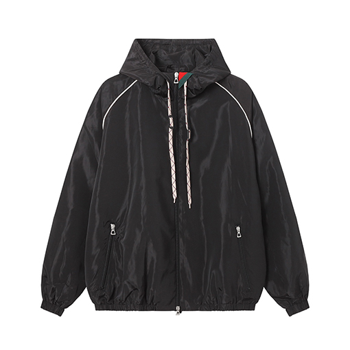 グッチ ナイロンジップフードジャケット アウター