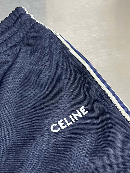 レディース セリーヌ 刺繍テープ付きスポーツロングパンツ
