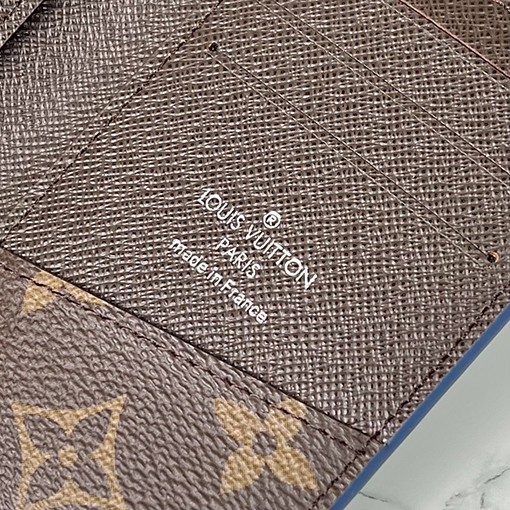 ルイヴィトン ブルーシルクカードケース財布 M82797