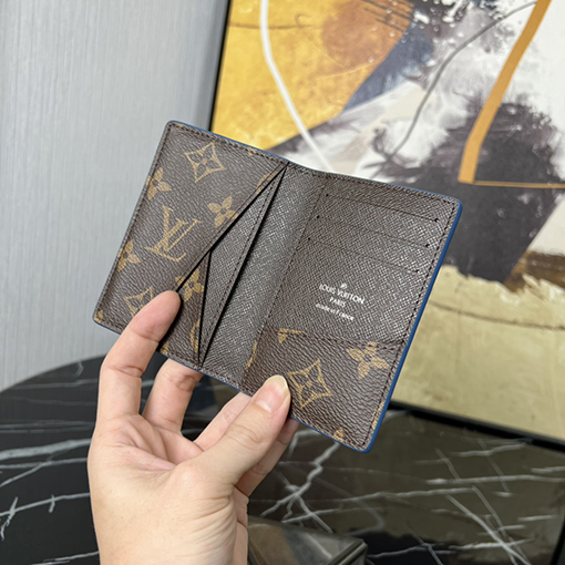 ルイヴィトン ブルーシルクカードケース財布 M82797