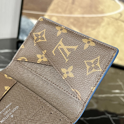 ルイヴィトン  ブルーシルクカードケース財布 M82797