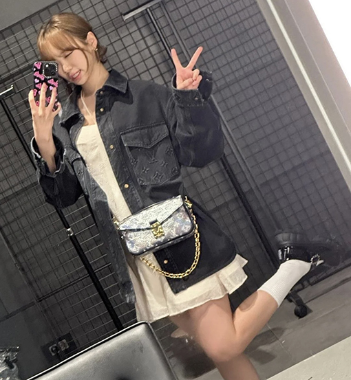 ルイヴィトン ポケット エンボスモノグラムポイントデニムシャツジャケット