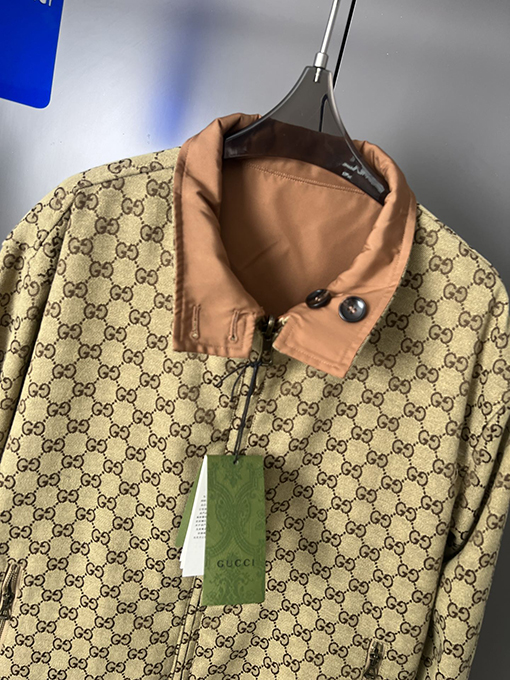 グッチ 両面ジャカード混紡パイロットジャケット