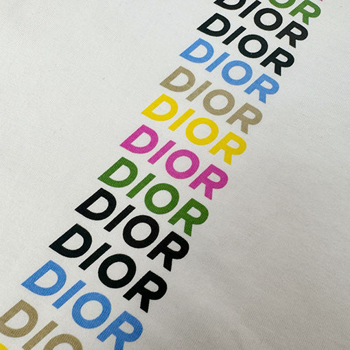 ディオール 24SS 虹文字プリント半袖Tシャツ
