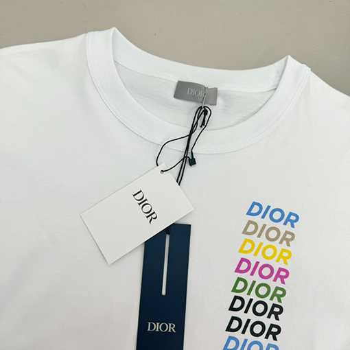 ディオール 24SS 虹文字プリント半袖Tシャツ