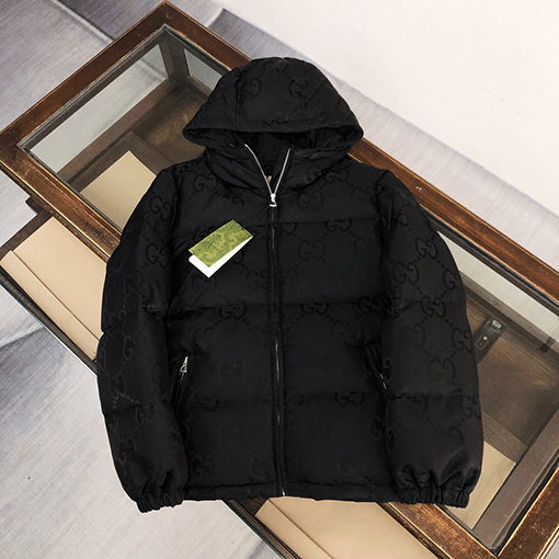 グッチ フルプリント ファッション ダウン ジャケット