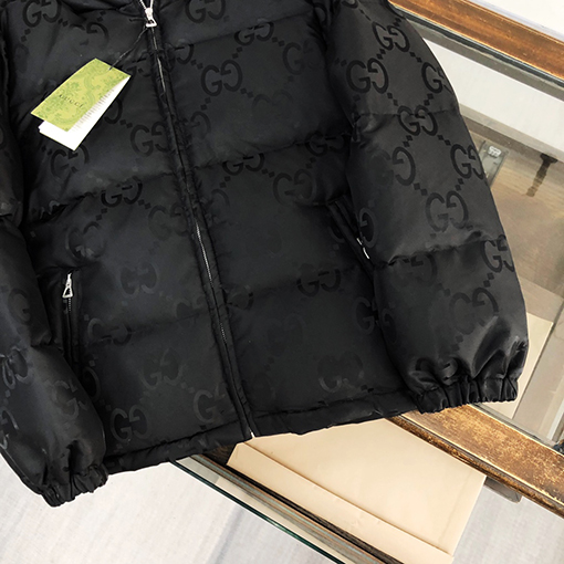 グッチ フルプリント ファッション ダウン ジャケット
