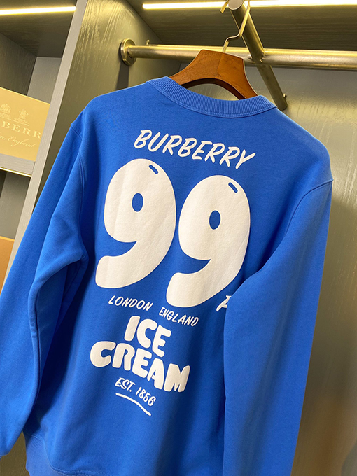 バーバリー プリント コットン スウェットシャツ