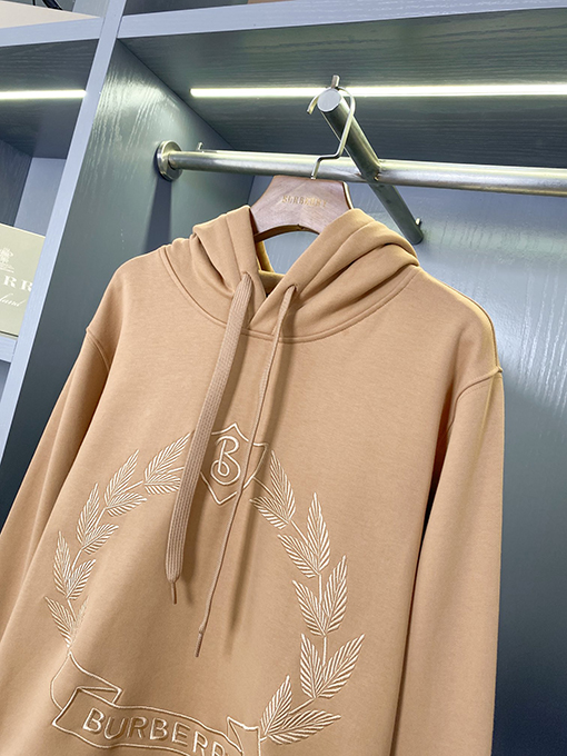 バーバリー バッジ刺繍コットンスポーツパーカー