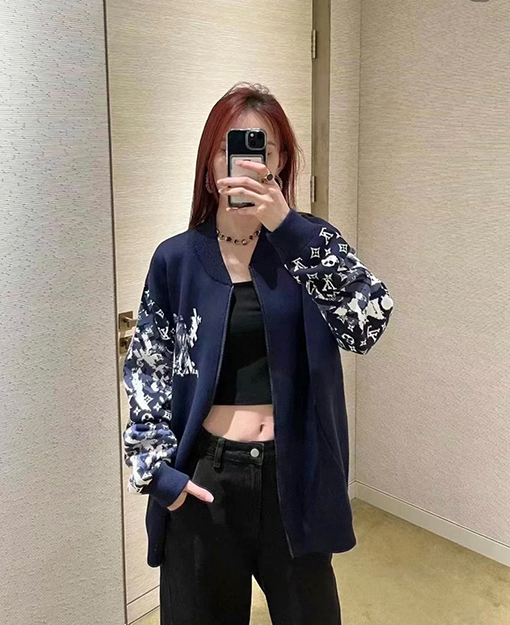 ルイヴィトン 新迷彩パッチワークスリーブウールカーディガン