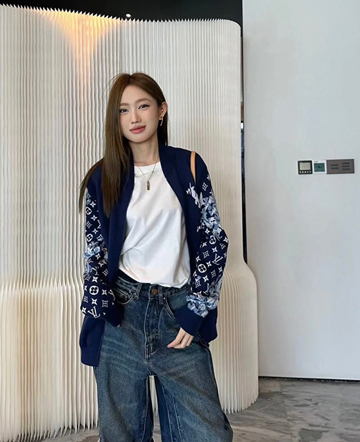 ルイヴィトン 新迷彩パッチワークスリーブウールカーディガン