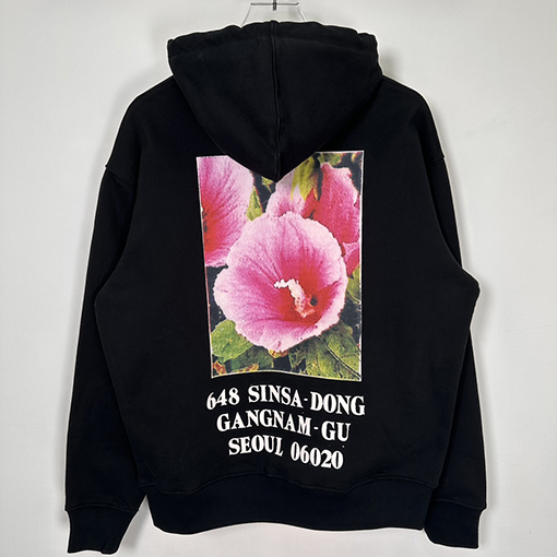 シュプリーム韓国ソウルオープン限定SEOUL BOX LOGO HOODED SWEATSHIRT ムクゲプリンフードトパーカー