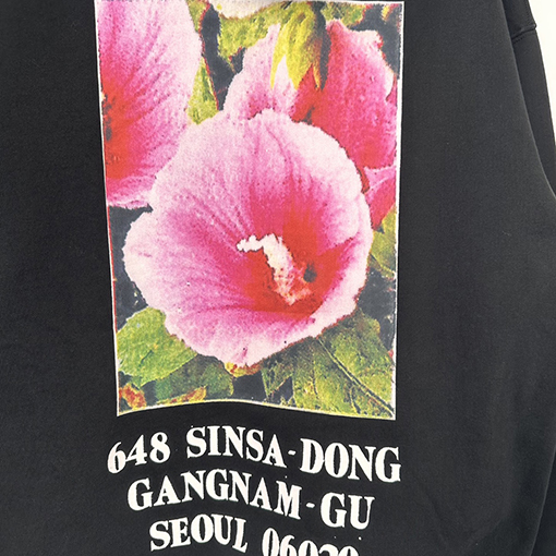 シュプリーム韓国ソウルオープン限定SEOUL BOX LOGO HOODED SWEATSHIRT ムクゲプリンフードトパーカー