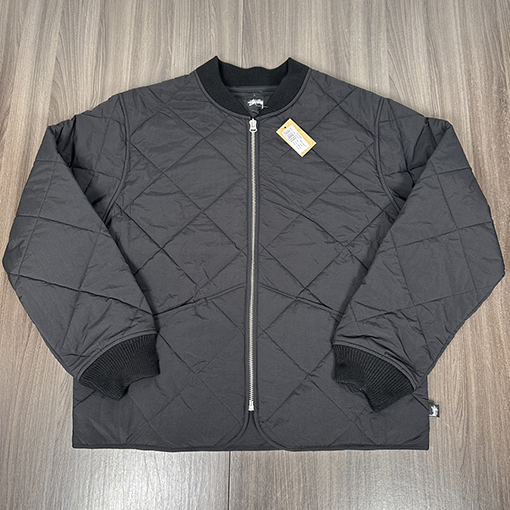 ステューシー バルキッド LINER JACKET スタイリッシュな8ビリヤードデザイン中綿 ジャケット