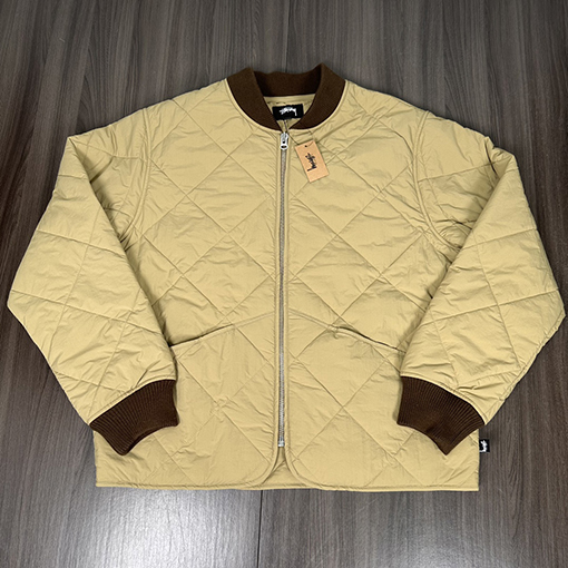 ステューシー バルキッド LINER JACKET スタイリッシュな8ビリヤードデザイン中綿 ジャケット