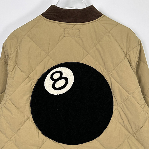 ステューシー バルキッド LINER JACKET スタイリッシュな8ビリヤードデザイン中綿 ジャケット