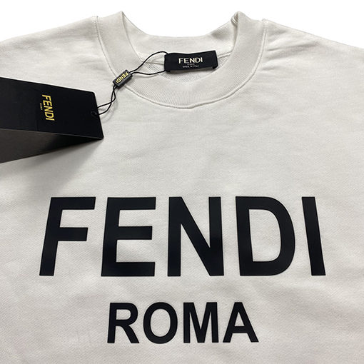 フェンディ   ロゴプリントクルーネックスウェット
