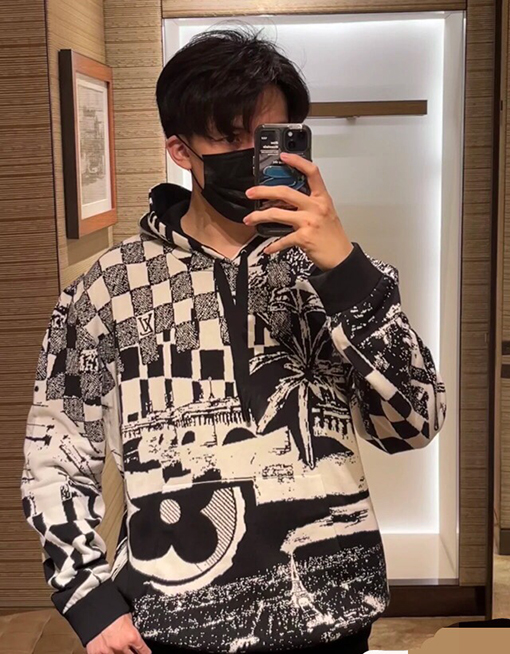 ルイヴィトン ニットカジュアルパーカー