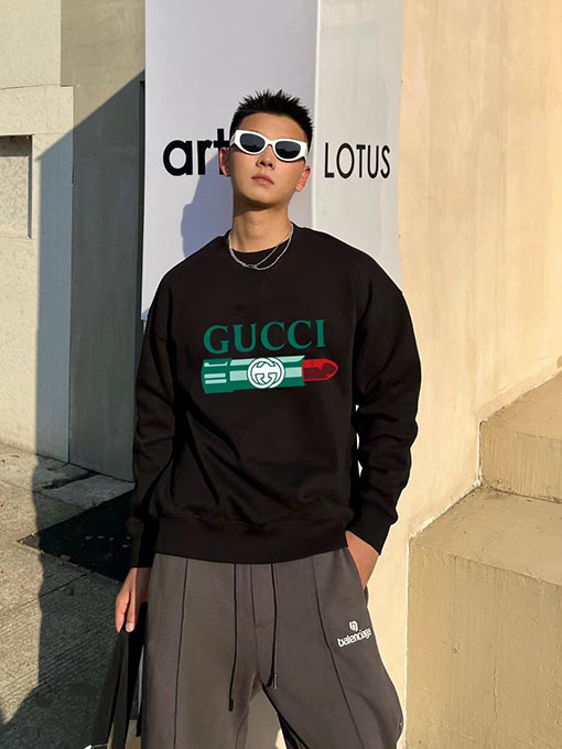 グッチ リップスティック ロゴプリント　スウェットTシャツ  