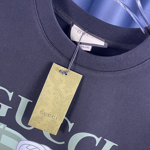グッチ リップスティック ロゴプリント　スウェットTシャツ  