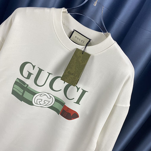 グッチ リップスティック ロゴプリント　スウェットTシャツ  