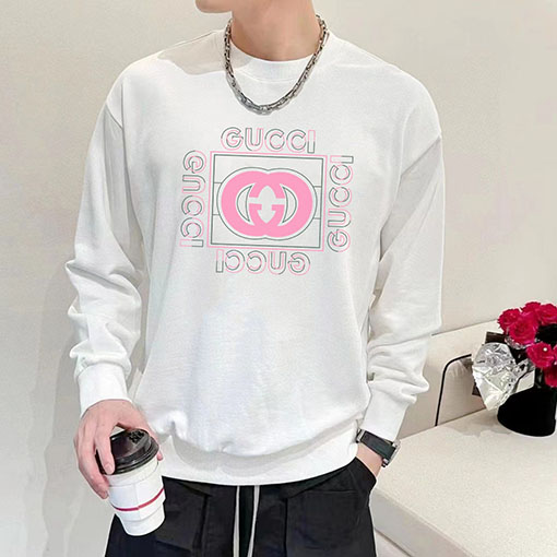 グッチ ダブルG文字プリントスウェットTシャツ  