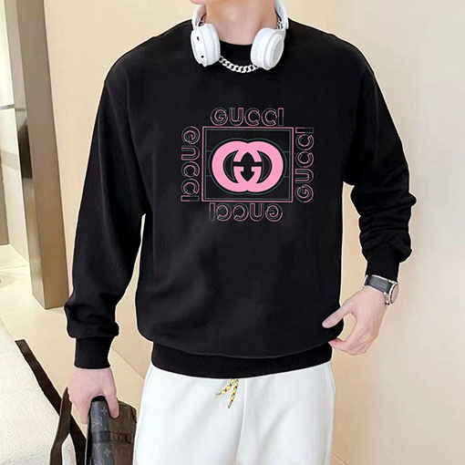 グッチ ダブルG文字プリントスウェットTシャツ  