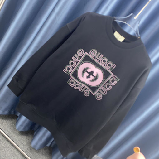 グッチ ダブルG文字プリントスウェットTシャツ  