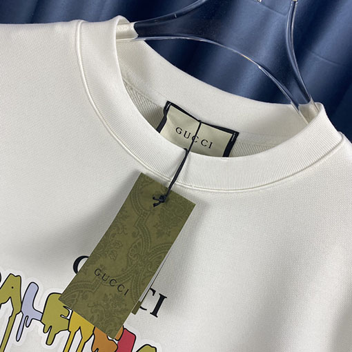グッチxバレンシアガ 秋冬モデル Balenciaga コラボ プリント ラウンドネック スウェット