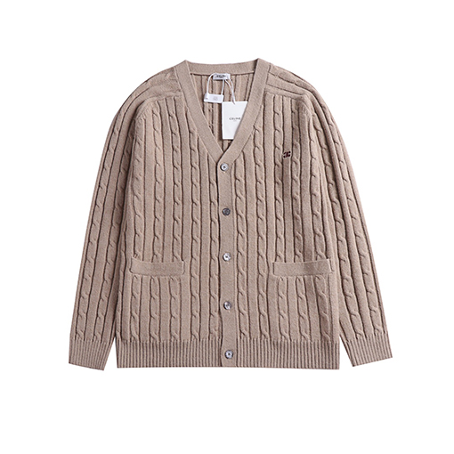 セリーヌ カシミアツイストカーディガン