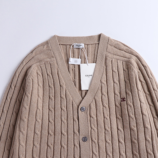 セリーヌ カシミアツイストカーディガン