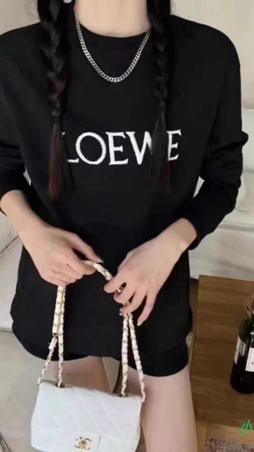 ロエベ Loewe コットン 刺繍 レター スウェット