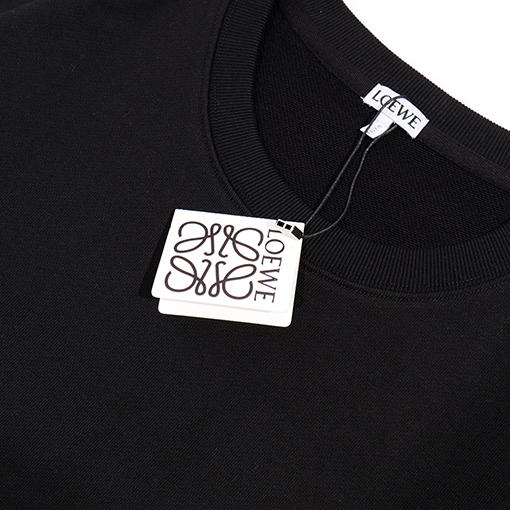ロエベ 刺繍文字ロゴクルーネックパーカー