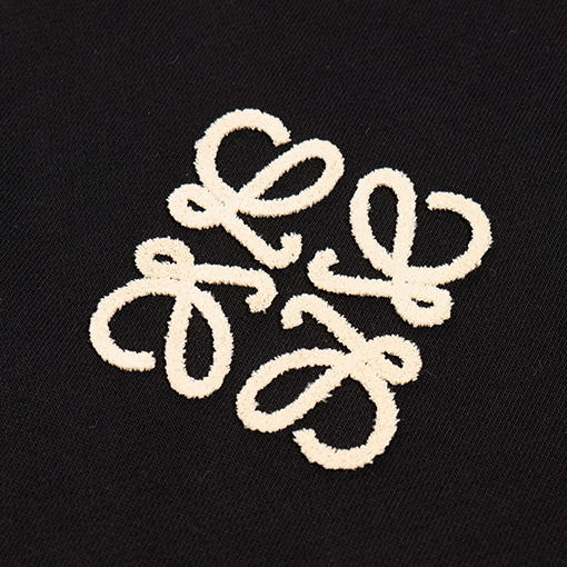 ロエベ 刺繍文字ロゴクルーネックパーカー