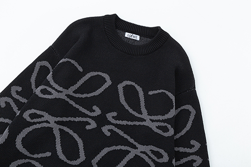 ロエベ  ロゴ刺繍ニットクルーネックプルオーバーセーター