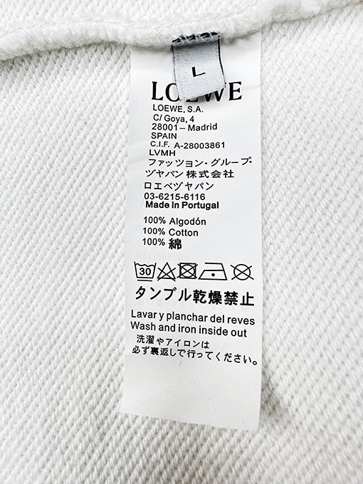 ロエベ 新しい蛍光プリントラウンドネックパーカー