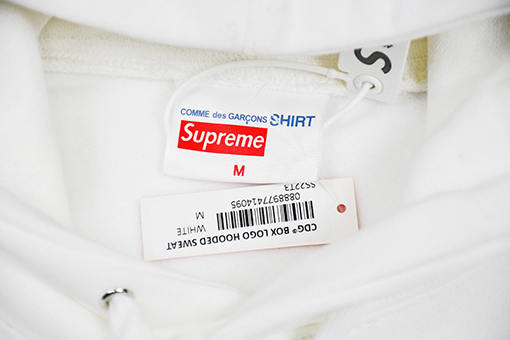 Supreme CDG Split Box Logo Sweatshirt パッチ パーカー 起毛 フード パーカー