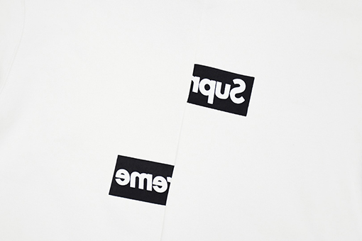 Supreme CDG Split Box Logo Sweatshirt パッチ パーカー 起毛 フード パーカー