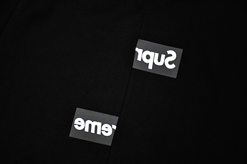 Supreme CDG Split Box Logo Sweatshirt パッチ パーカー 起毛 フード パーカー