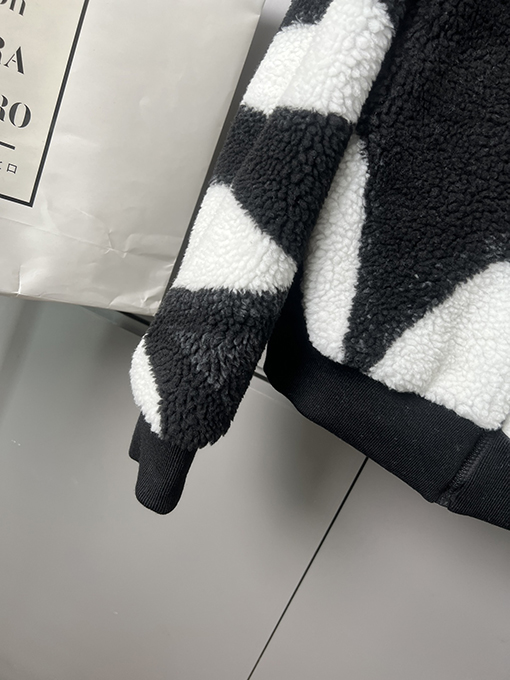 ルイヴィトン 黒と白のパッチワークスエードジャケットジャケット