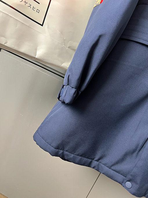 グッチ パッチワークロングフード付きトレンチコート