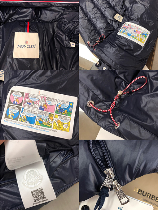 モンクレール 通気性のあるフード付き ダウン ジャケット