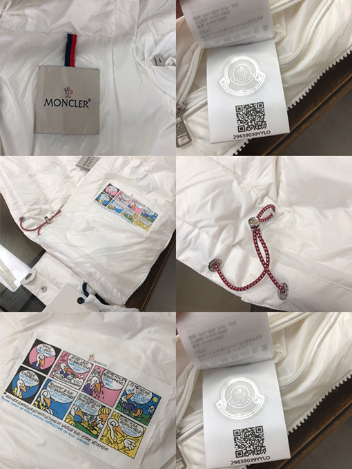 モンクレール 通気性のあるフード付き ダウン ジャケット